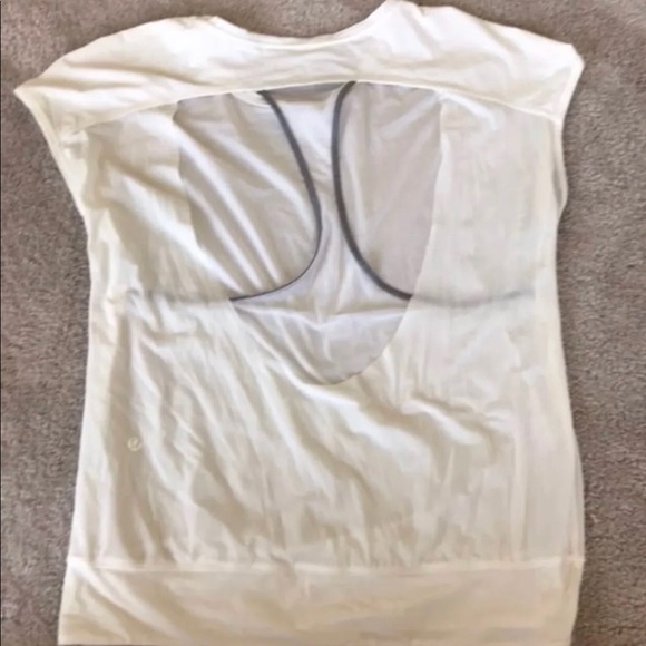 Lululemon top beich with grey - Picture 5 of 6